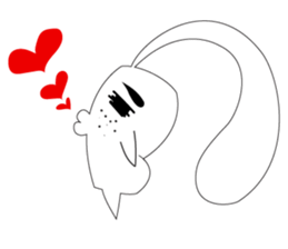 A Cute White Rabbit sticker #10947022