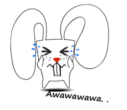 A Cute White Rabbit sticker #10947023