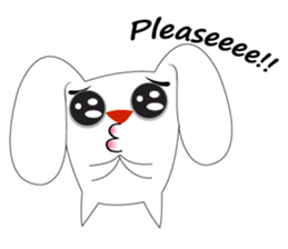 A Cute White Rabbit sticker #10947025