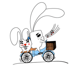 A Cute White Rabbit sticker #10947026