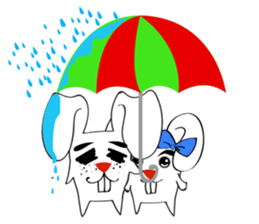 A Cute White Rabbit sticker #10947029