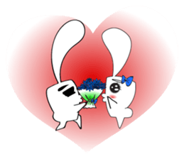 A Cute White Rabbit sticker #10947030