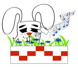 A Cute White Rabbit sticker #10947032