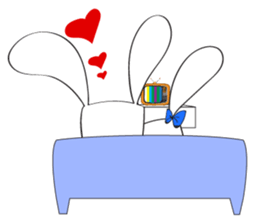 A Cute White Rabbit sticker #10947035