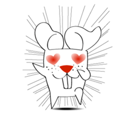 A Cute White Rabbit sticker #10947037