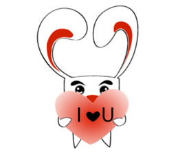 A Cute White Rabbit sticker #10947040