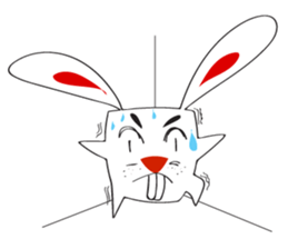 A Cute White Rabbit sticker #10947041