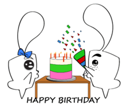 A Cute White Rabbit sticker #10947043