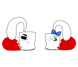 A Cute White Rabbit sticker #10947044