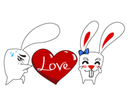 A Cute White Rabbit sticker #10947048