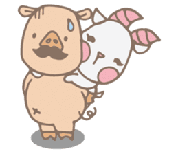 Piggo and Goaty sticker #10947098