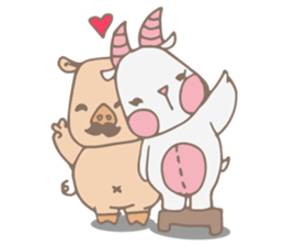 Piggo and Goaty sticker #10947099