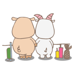 Piggo and Goaty sticker #10947100