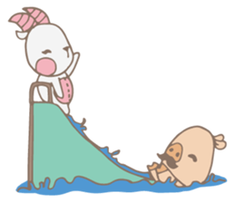 Piggo and Goaty sticker #10947101