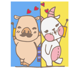 Piggo and Goaty sticker #10947102
