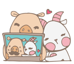 Piggo and Goaty sticker #10947105