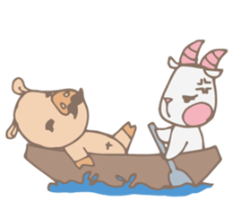 Piggo and Goaty sticker #10947109