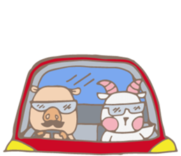 Piggo and Goaty sticker #10947111
