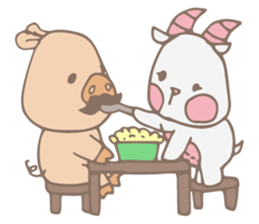 Piggo and Goaty sticker #10947112