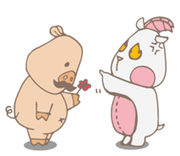 Piggo and Goaty sticker #10947113
