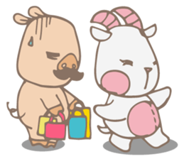 Piggo and Goaty sticker #10947114