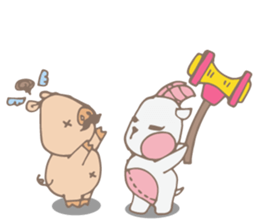 Piggo and Goaty sticker #10947117