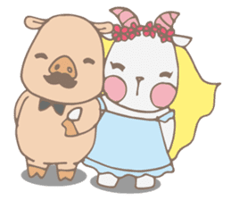 Piggo and Goaty sticker #10947121