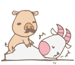 Piggo and Goaty sticker #10947122