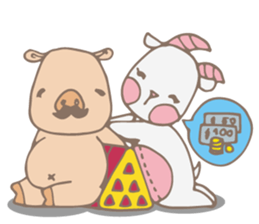 Piggo and Goaty sticker #10947123