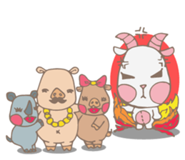 Piggo and Goaty sticker #10947129