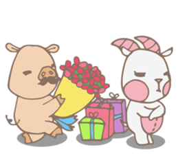 Piggo and Goaty sticker #10947133