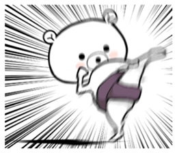 Bear became wrestlers. sticker #10947298