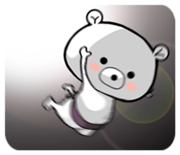 Bear became wrestlers. sticker #10947299