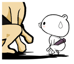 Bear became wrestlers. sticker #10947310