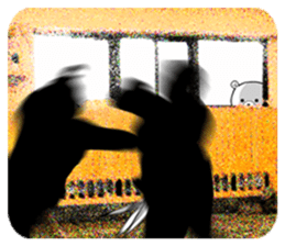 Bear became wrestlers. sticker #10947322