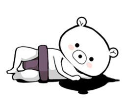 Bear became wrestlers. sticker #10947334