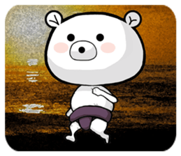 Bear became wrestlers. sticker #10947335