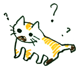 happiness of key tail cat sticker #10948961