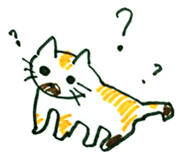 happiness of key tail cat sticker #10948961