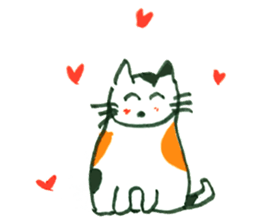 happiness of key tail cat sticker #10948962