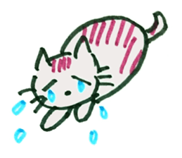 happiness of key tail cat sticker #10948963