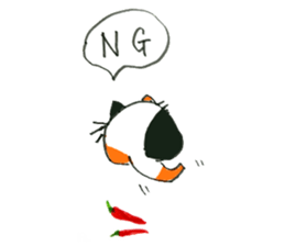 happiness of key tail cat sticker #10948980