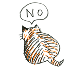 happiness of key tail cat sticker #10948981