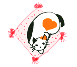 happiness of key tail cat sticker #10948987