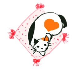 happiness of key tail cat sticker #10948987