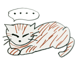happiness of key tail cat sticker #10948990
