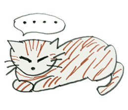 happiness of key tail cat sticker #10948990