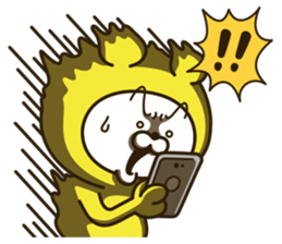 Happy yellow white bear 3 [loose] sticker #10949009