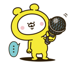 Happy yellow white bear 3 [loose] sticker #10949016