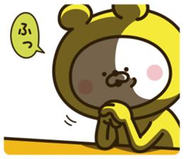 Happy yellow white bear 3 [loose] sticker #10949022